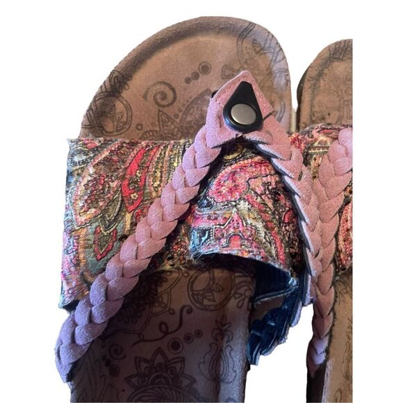 Muk Luks Womens Brown Memory Foam Slip-On Mule Beach Slider Summer Sandals Size - Picture 11 of 14